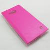 Ултра тънък силиконов калъф / гръб / TPU Ultra Thin за Nokia Lumia 730 / Lumia 735 - розов с кожен гръб