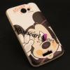 Силиконов калъф / гръб / TPU за HTC One X - бял / Mickey Mouse