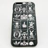 Силиконов калъф / гръб / TPU за Apple iPhone 6 4.7" - черен / черепи