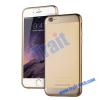 Луксозен ултра тънък силиконов калъф / гръб / TPU Ultra Thin Joyroom Design Platinum Series за Apple iPhone 6 4.7" - прозрачен / златен