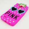 Силиконов калъф / гръб / TPU / PINK 3D за LG G3 D850 - розова ягода