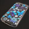 Силиконов калъф / гръб / TPU за Samsung Galaxy S5 G900 / Galaxy S5 Neo G903 - прозрачен / сини цветя и пеперуди