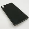 Ултра тънък силиконов калъф / гръб / TPU Ultra Thin за Sony Xperia M4 Aqua - черен с кожен гръб