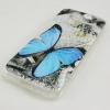 Силиконов калъф / гръб / TPU за Alcatel One Touch Pixi 3 4.5 OT-4027 - сив / синя пеперуда