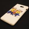 Силиконов калъф / гръб / TPU за Sony Xperia M2 - бял / Minions / Миньони