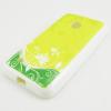 Силиконов калъф / гръб / TPU за Nokia Lumia 530 - жълт / бели цветя