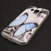 Силиконов калъф / гръб / TPU за Samsung Galaxy E5 / Samsung E5 - сив / синя пеперуда