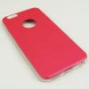 Ултра тънък силиконов калъф / гръб / TPU Ultra Thin за Apple iPhone 6 4.7'' - червен с кожен гръб