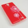 Силиконов калъф / гръб / TPU за Lenovo A536 - червен / бяло глухарче