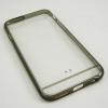 Твърд гръб / капак / със силиконов кант за Apple iPhone 6 4.7'' - прозрачен със сив кант