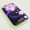 Силиконов калъф / гръб / TPU за HTC Desire 320 - лилав / бели цветя