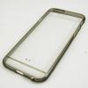Твърд гръб / капак / със силиконов кант за Apple iPhone 6 4.7'' - прозрачен със сив кант