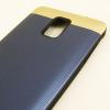Твърд гръб / капак / със силиконов кант YOUYOU за Samsung Galaxy Note 4 N910 / Samsung Note 4 - тъмно син