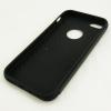 Твърд гръб / капак / със силиконов кант Perforated за Apple iPhone 5 / iPhone 5S - черен