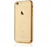 Ултра тънък силиконов калъф / гръб / Shining Case за AppleApple iPhone 6 Plus / iPhone 6S Plus - златист / прозрачен