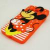 Силиконов калъф / гръб / TPU 3D за Samsung Galaxy A5 SM-A500F / Samsung A5 - оранжев / Minnie mouse