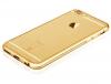 Ултра тънък силиконов калъф / гръб / Shining Case за AppleApple iPhone 6 Plus / iPhone 6S Plus - златист / прозрачен