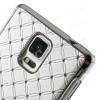 Твърд гръб / капак / с камъни за Samsung Galaxy Note 4 N910 / Samsung Galaxy Note 4 - бял с метален кант