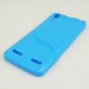 Силиконов калъф / гръб / TPU за Lenovo A6000 / A6010 - син / гланц
