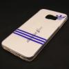 Силиконов калъф / гръб / TPU за Samsung Galaxy S6 G920 - бяло и синьо / Adidas