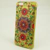 Ултра тънък силиконов калъф / гръб / TPU Ultra Thin за Apple iPhone 6 Plus 5.5'' - златист / цветни орнаменти с камъни