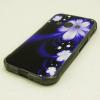 Силиконов калъф / гръб / TPU за Samsung Galaxy Xcover 3 388F - лилав / бели цветя