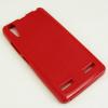 Силиконов калъф / гръб / TPU за Lenovo A6000 / A6010 - червен / гланц