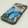 Силиконов калъф / гръб / TPU за Samsung Galaxy Xcover 3 388F - сив / синя пеперуда