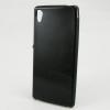 Ултра тънък силиконов калъф / гръб / TPU Ultra Thin за Sony Xperia M4 / M4 Aqua - черен / блестящ