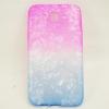 Силиконов калъф / гръб / TPU за Samsung Galaxy J7 - розово и синьо / скреж