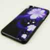 Силиконов калъф / гръб / TPU за HTC Desire 816 - лилав / бели цветя