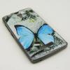 Силиконов калъф / гръб / TPU за Lenovo A2010 - сив / синя пеперуда