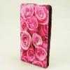 Кожен калъф Flip тефтер Flexi за Apple iPhone 5 / iPhone 5S - розов / рози