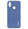 Луксозен силиконов калъф / гръб / Sammato Cover TPU Case за Huawei Y7 2019 - син