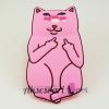Силиконов калъф / гръб / TPU 3D за Samsung Galaxy A5 SM-A500F / Samsung A5 - Bad Cat / розов