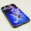 Силиконов калъф / гръб / TPU за Samsung Galaxy J7 / Samsung J7 - синьо и черно / преливащ / пеперуди