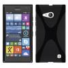 Силиконов калъф / гръб / TPU X Line за Nokia Lumia 730 / Lumia 735 - черен