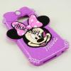 Силиконов калъф / гръб / TPU 3D за Samsung Galaxy S6 G920 - Minnie Mouse / лилав с камък