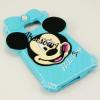 Силиконов калъф / гръб / TPU 3D за Samsung Galaxy S6 G920 - Mickey Mouse / син с камък