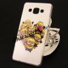 Силиконов калъф / гръб / TPU за Samsung Galaxy A3 A300F / Samsung A3 - бял / minions / миниьони