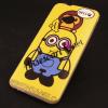 Силиконов калъф / гръб / TPU за HTC One M7 - жълт / Minions & Milo