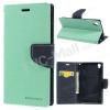 Кожен калъф Flip тефтер Mercury GOOSPERY Fancy Diary със стойка за Sony Xperia Z3 - зелен