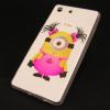 Силиконов калъф / гръб / TPU за Sony Xperia M5 - Girl Minion / момиче миньон