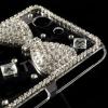 Луксозен твърд гръб / капак / 3D с камъни за Sony Xperia Z3 compact / Z3 Mini - прозрачен / Love / панделка