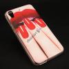 Силиконов калъф / гръб / TPU за HTC Desire 630 - червени устни / маникюр
