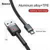 Оригинален USB кабел BASEUS Cafule Cable Micro USB за зареждане и пренос на данни - черен със сребристо