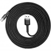 Оригинален USB кабел BASEUS Cafule Cable Micro USB за зареждане и пренос на данни - черен със сребристо