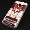 Силиконов калъф / гръб / TPU за Samsung Galaxy J3 - бял / Minnie Mouse