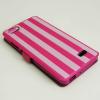 Кожен калъф Flip тефтер Flexi със стойка за Huawei Honor 4C - розово райе / Victoria`s Secret