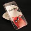Ултра тънък силиконов калъф / гръб / TPU Ultra Thin за Samsung Galaxy S6 Edge G925 - прозрачен / Angry Birds / Red
